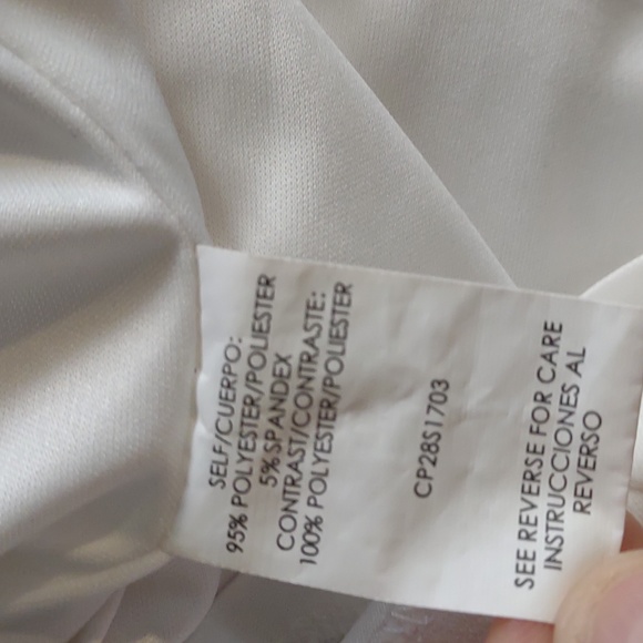 Cloth & People white full zippered dress w/ black piping size small. - Picture 8 of 8